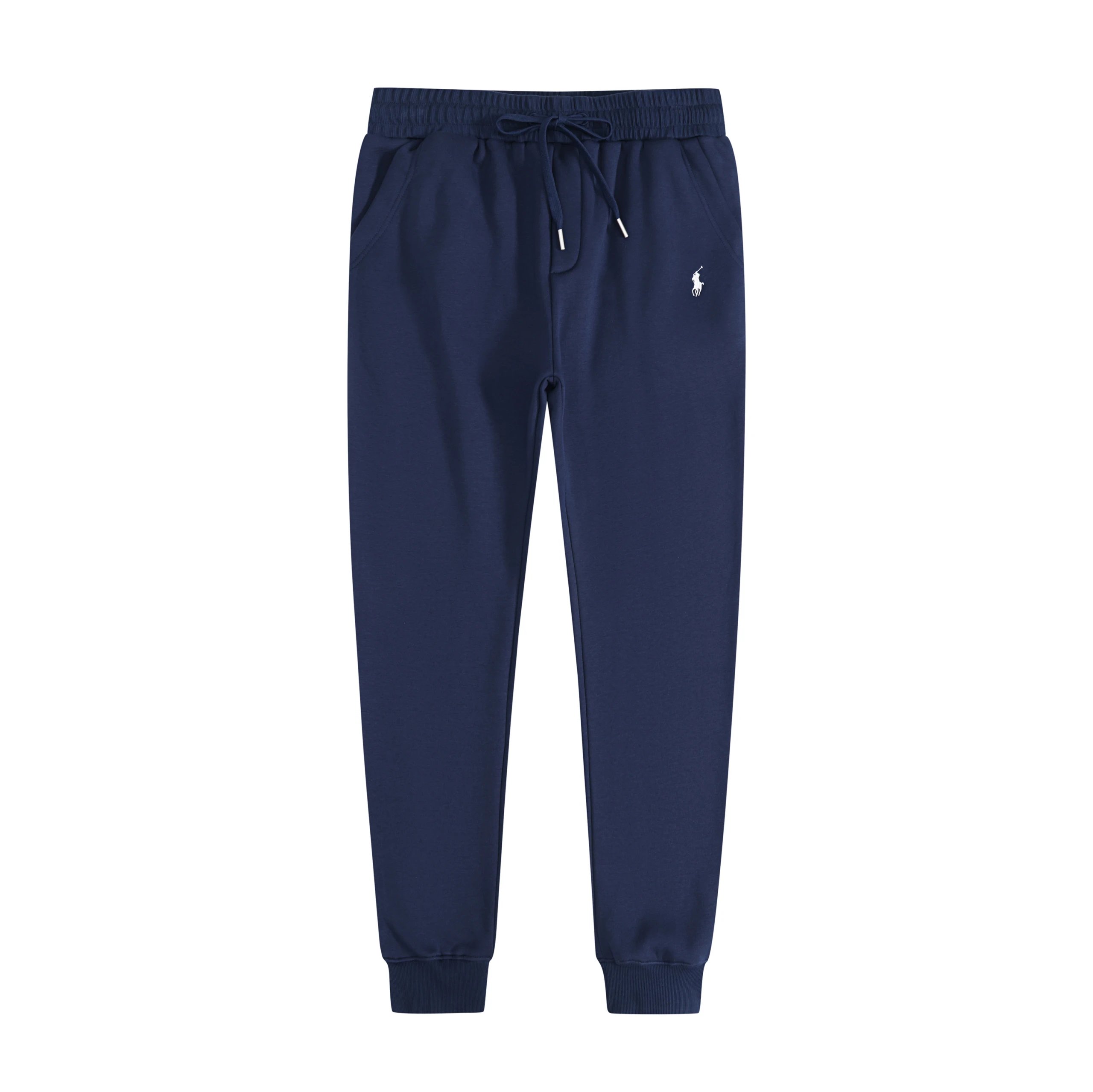 Blue and white label pants